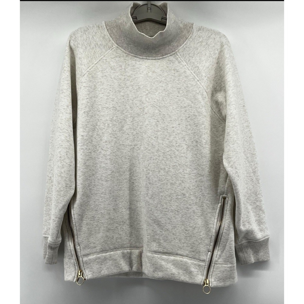 Athleta Womens Cozy Karma Pullover Gray Sz M Cold Weather‎